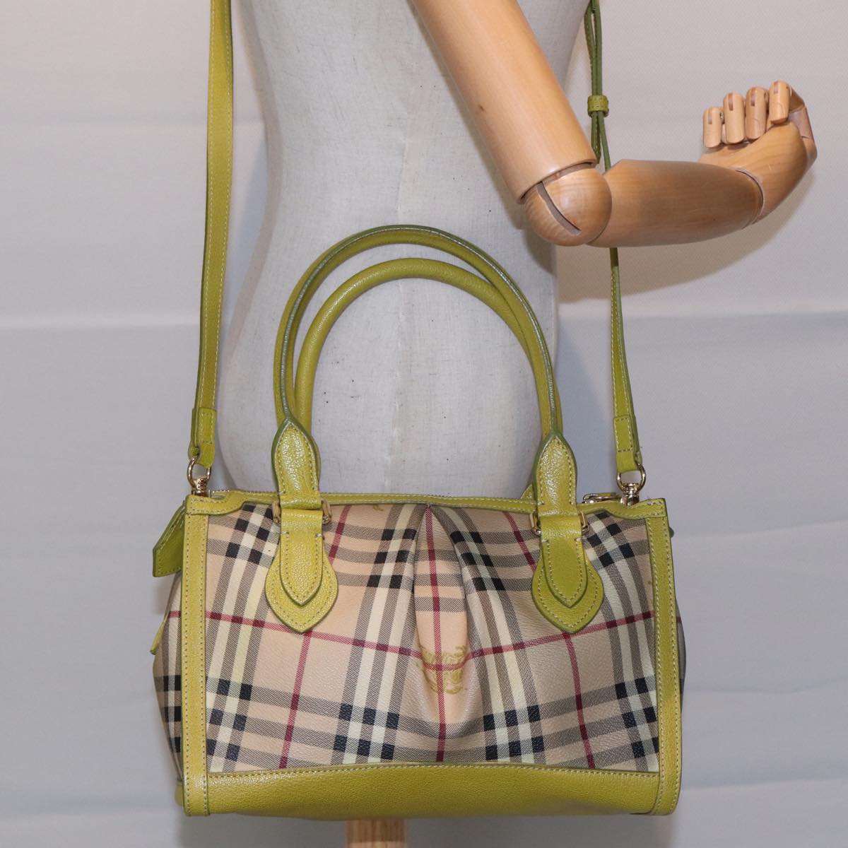 Burberry Nova Check, Beige, Canvas, handbag