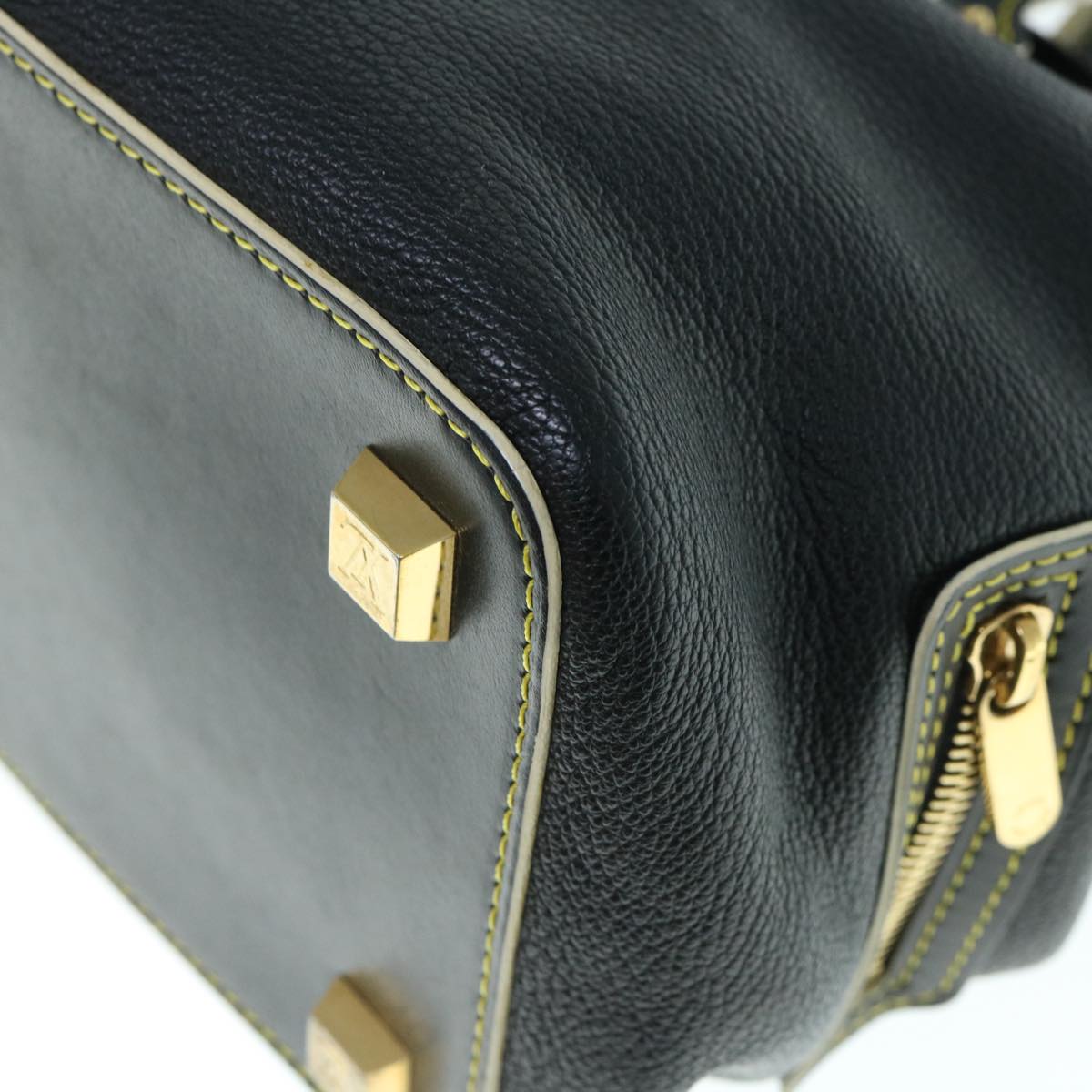 Louis Vuitton Suhali, Black, Leather, handbag