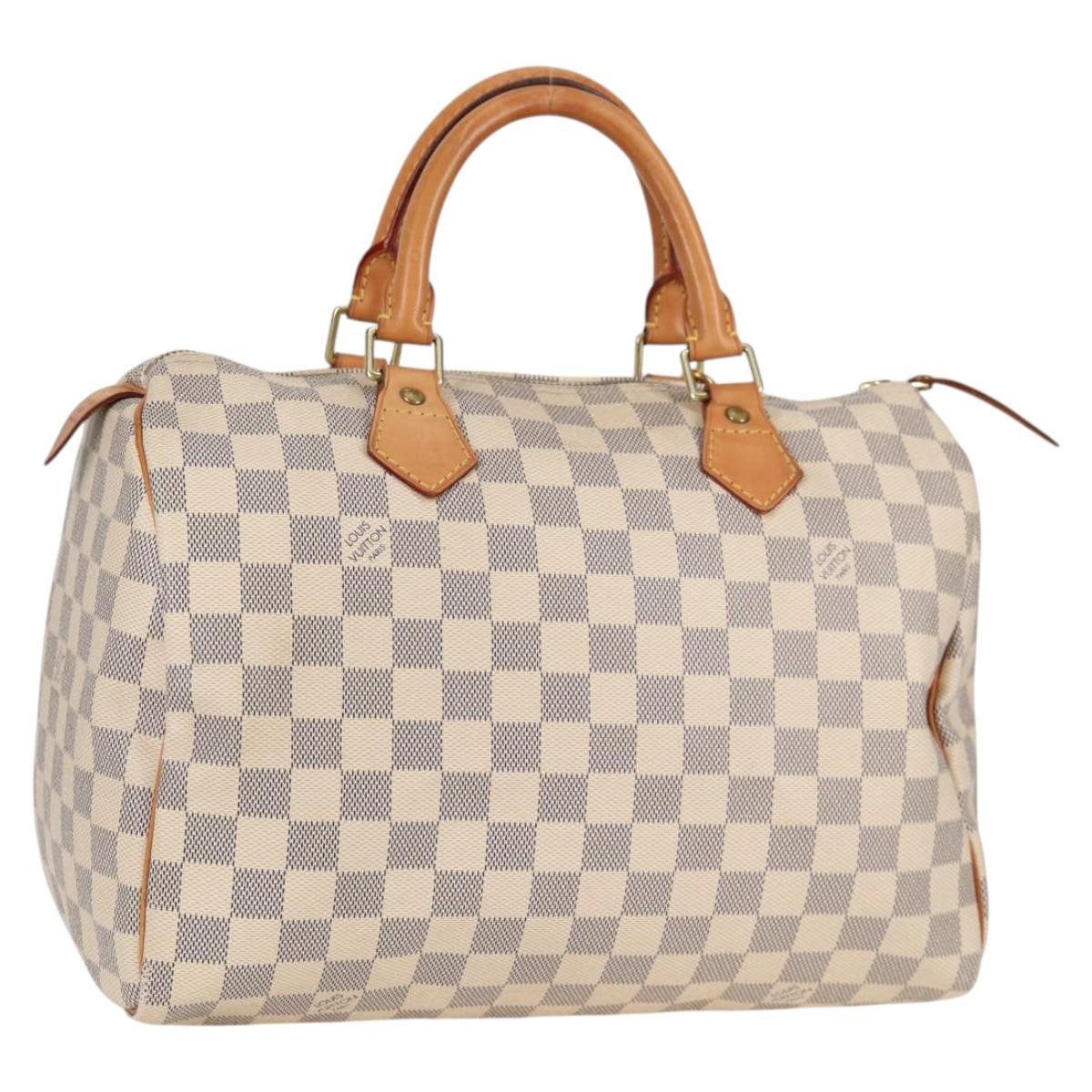 Louis Vuitton Speedy 30, White, Canvas, handbag