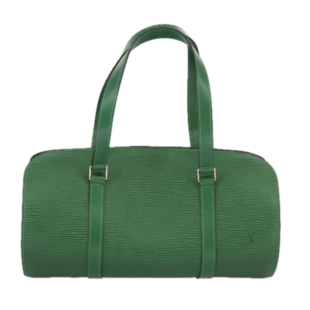 Louis Vuitton Soufflot, Green, Leather, handbag