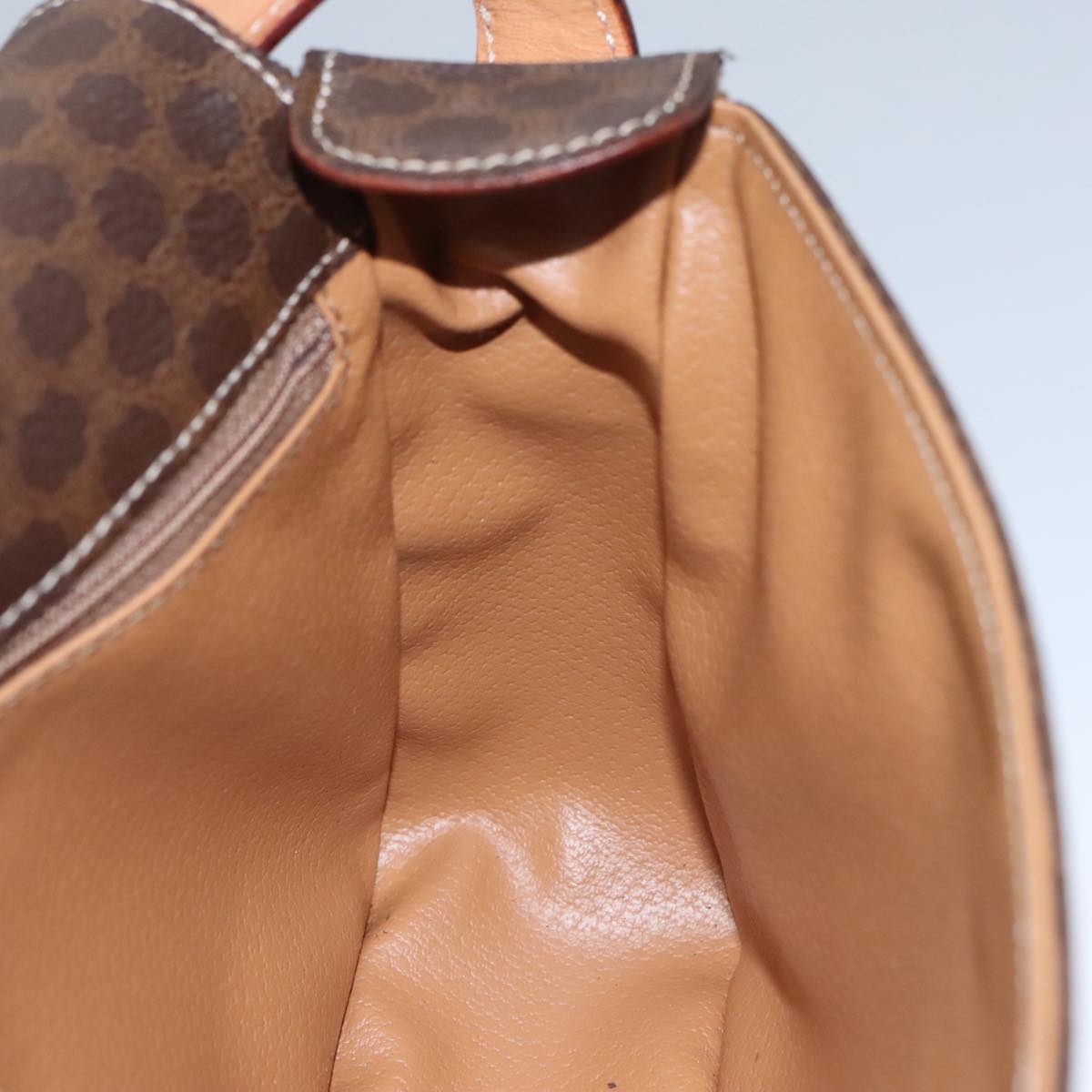 Céline Triomphe, Brown, Canvas, shoulder