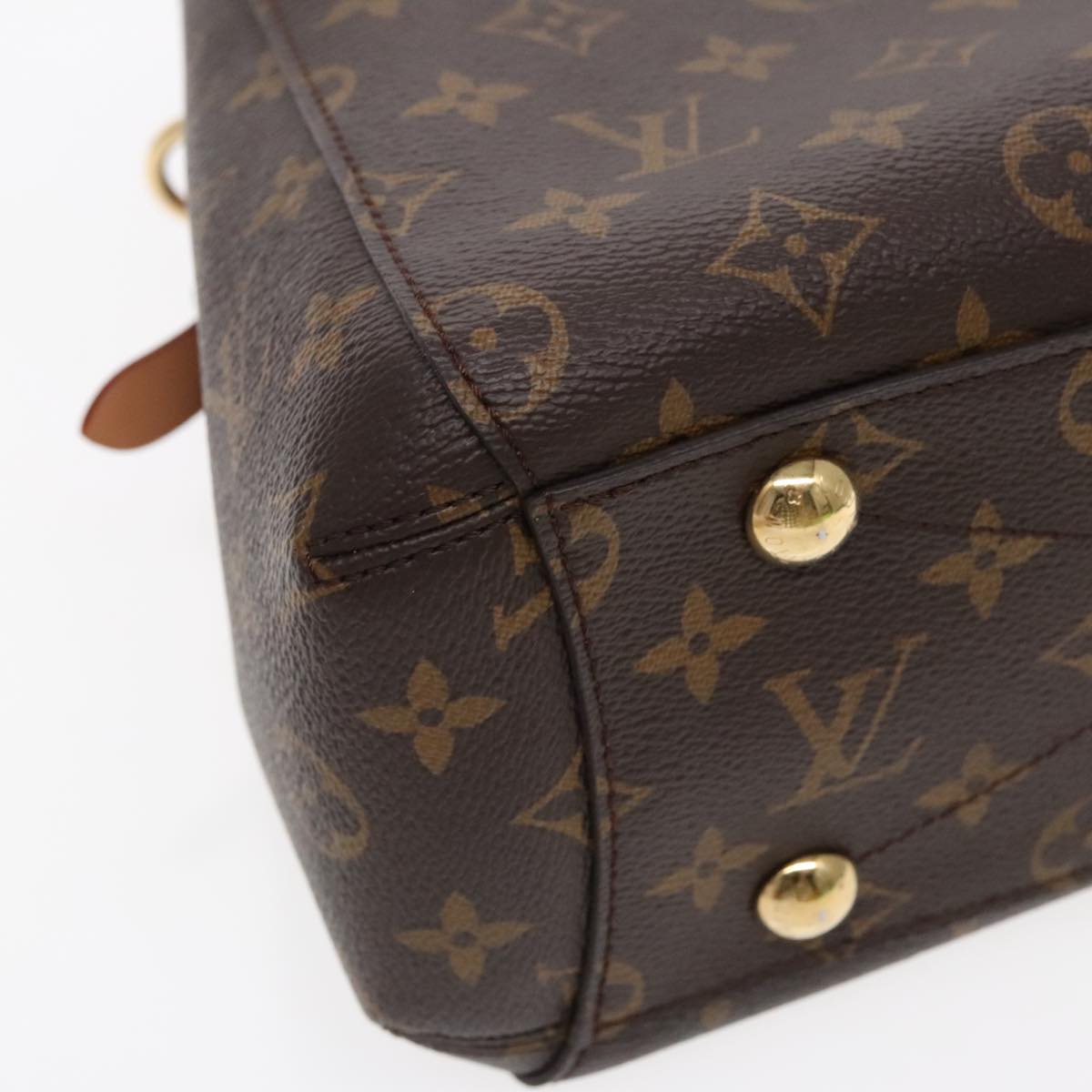 Louis Vuitton Montaigne, Brown, Canvas, handbag