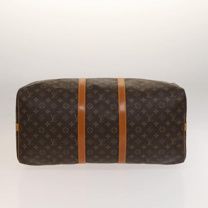 Louis Vuitton Keepall Bandouliere 55, Brown, Canvas, travel