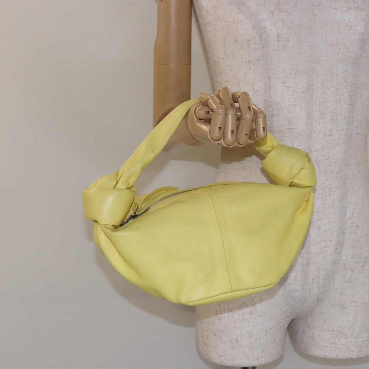 Bottega Veneta Double knot, Yellow, Leather, handbag
