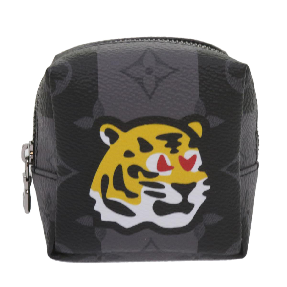 Louis Vuitton Tiger, Grey, Canvas, clutch