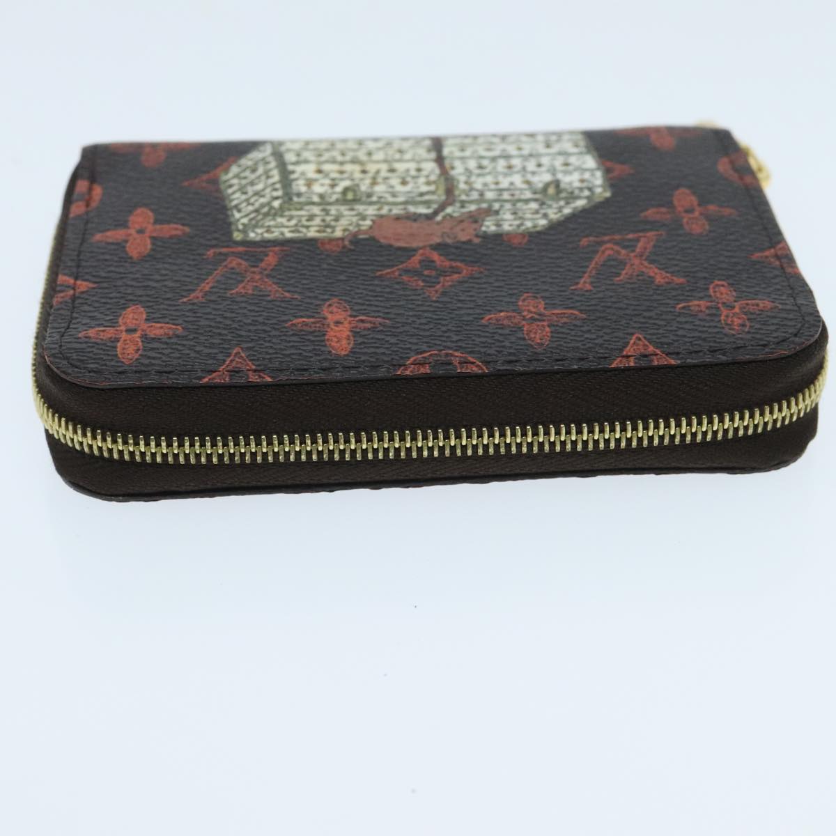 Louis Vuitton Coin purse, Brown, Canvas, wallet