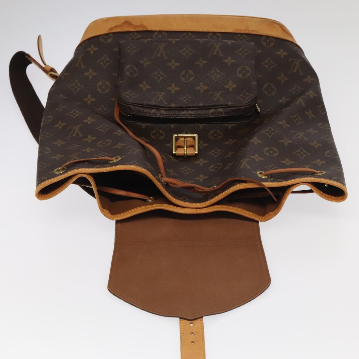 Louis Vuitton Montsouris, Brown, Canvas, backpack