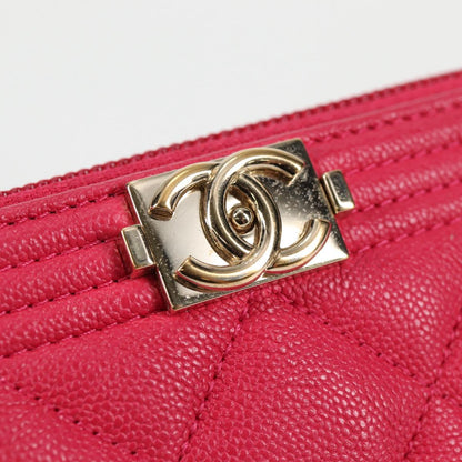 Chanel Boy, Pink, Leather, wallet