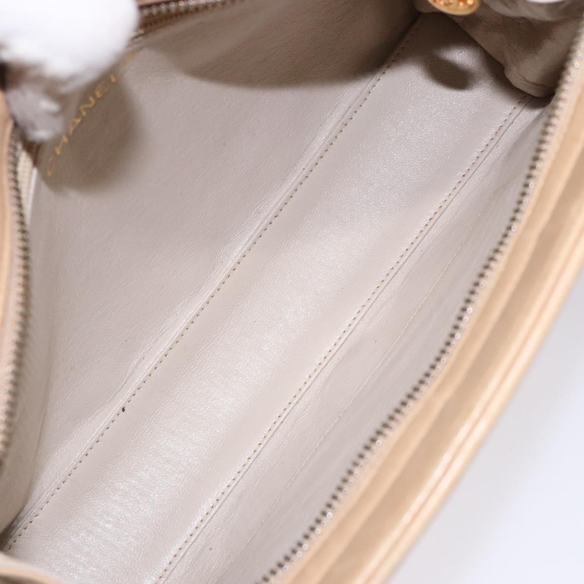 Chanel Camera, Beige, Leather, shoulder