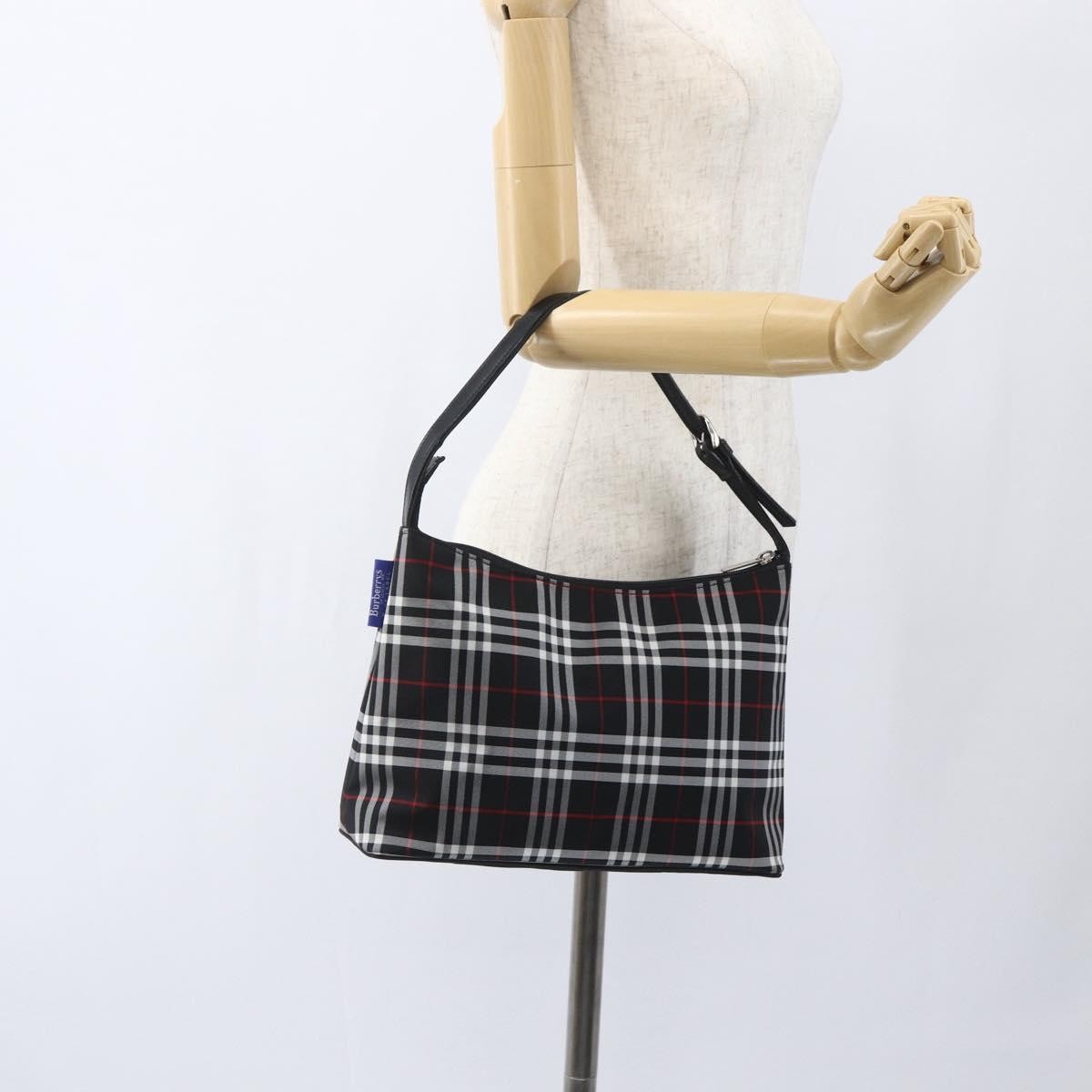 Burberry Nova Check Nylon, Black, Nylon, Handbag