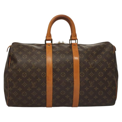 Louis Vuitton Keepall 45, Brown, Canvas, travel