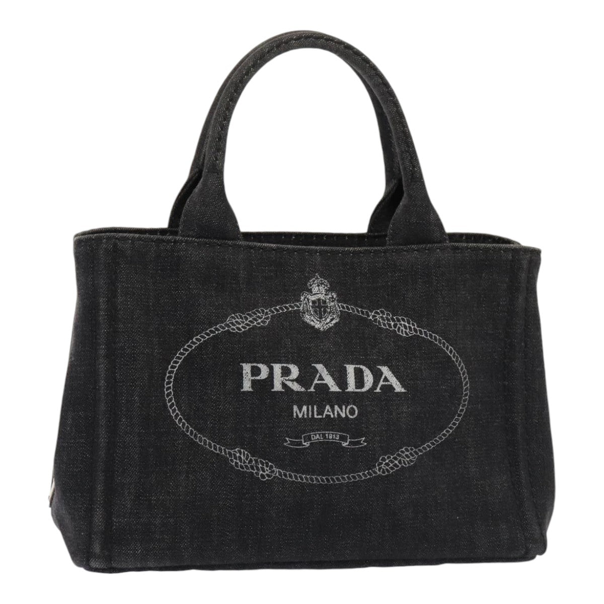 Prada Canapa, Black, Denim - Jeans, tote