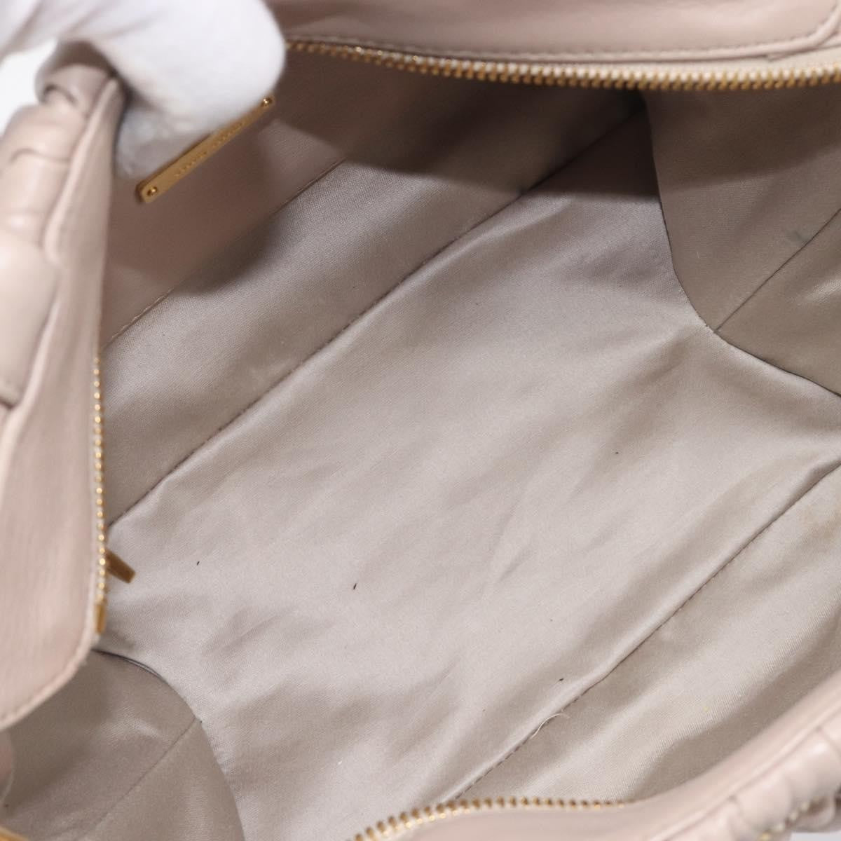 Miu Miu Convertible Matelasse Leather, Beige, Leather, Tote Bag