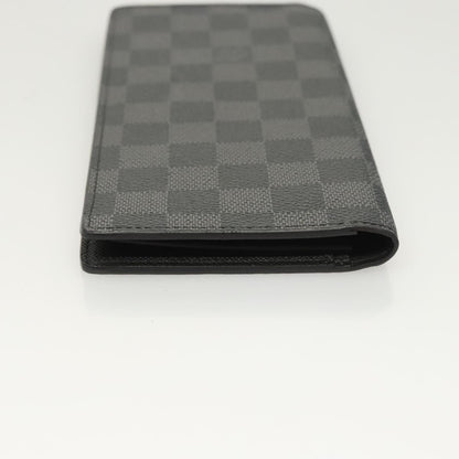 Louis Vuitton Brazza Long Bifold Damier, Gray, Canvas, Wallet