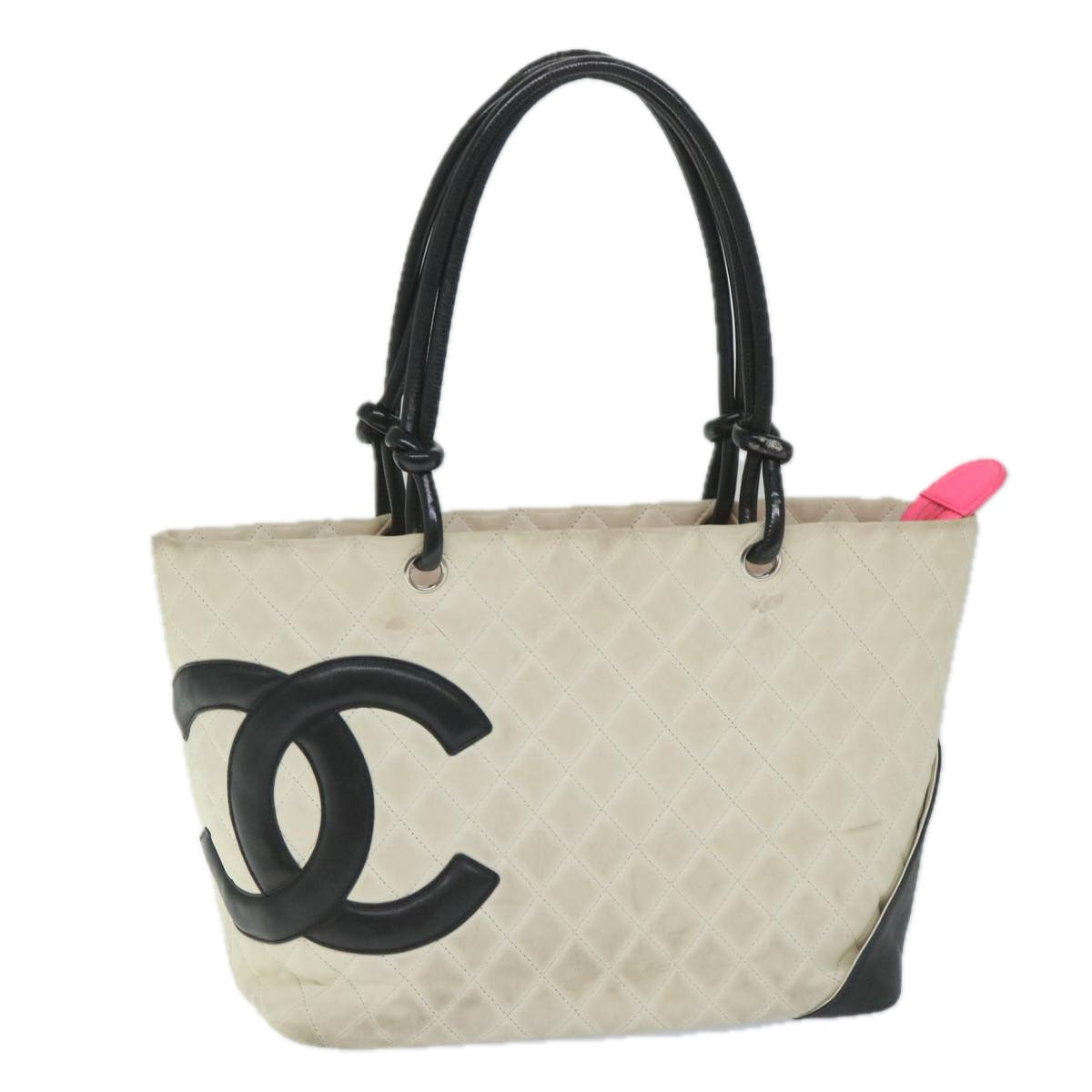 Chanel Cambon line, White, Leather, tote