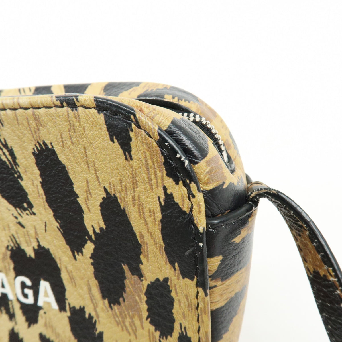 Balenciaga Everyday Camera Printed Leather, Brown, Leather, Handbag