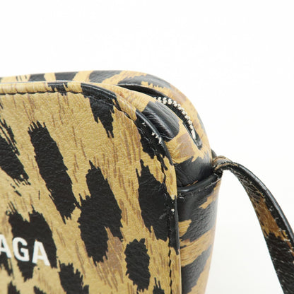 Balenciaga Everyday Camera Printed Leather, Brown, Leather, Handbag