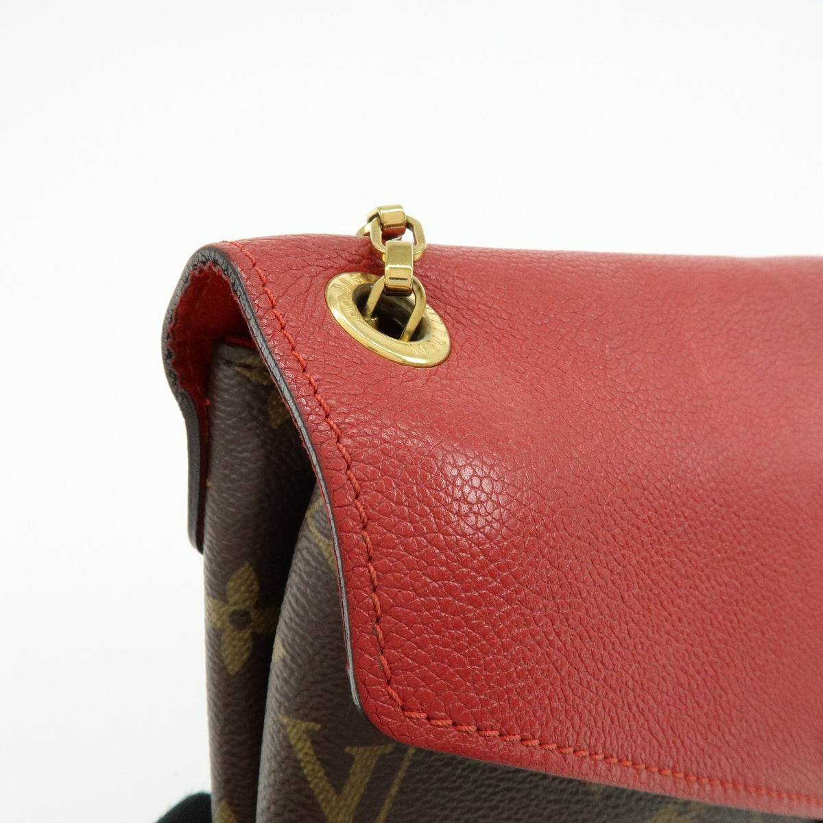 Louis Vuitton Pallas Chain Monogram Canvas and Calfskin, Brown, Canvas, Shoulder Bag