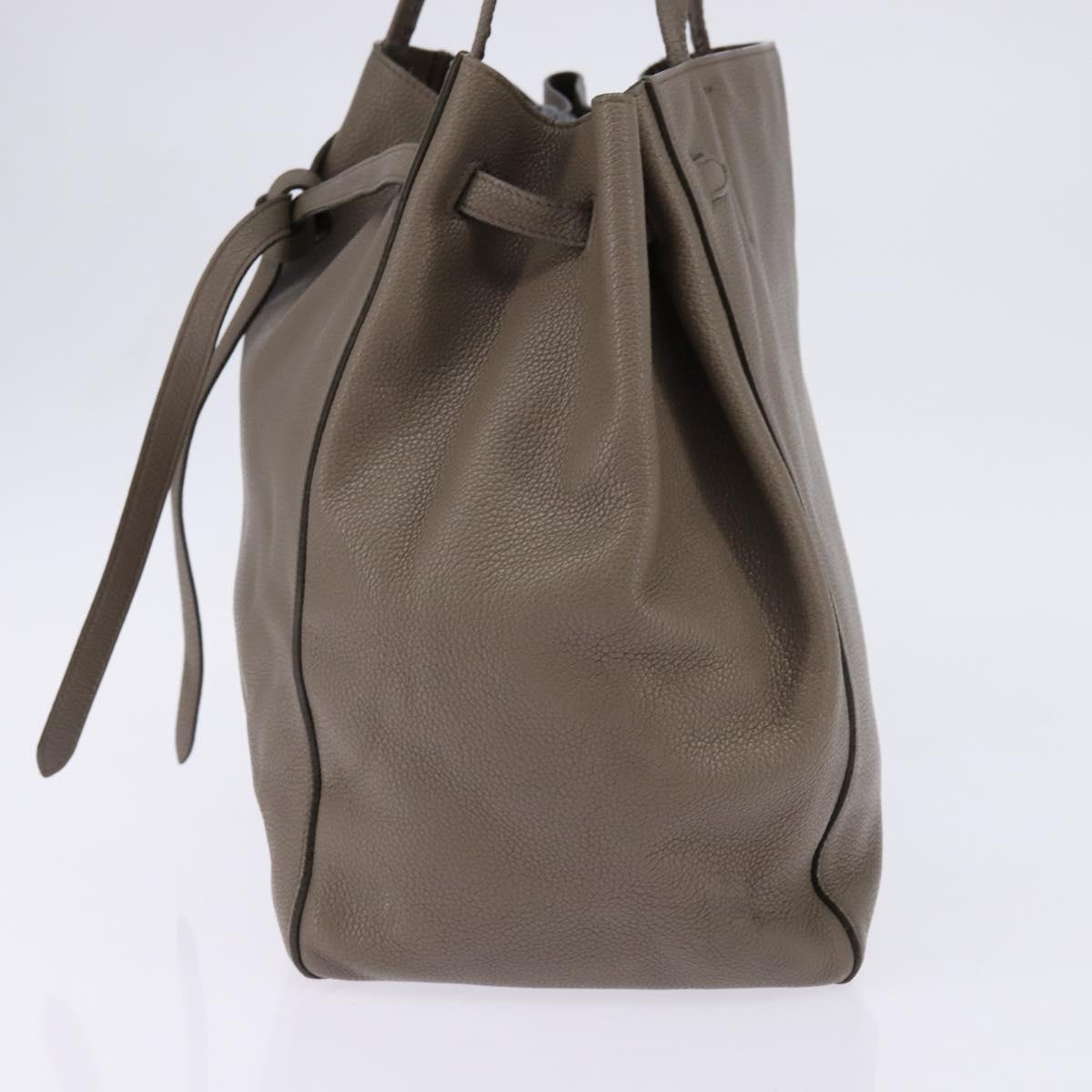 Celine Phantom Cabas Leather, GRAY, LEATHER, Tote bag