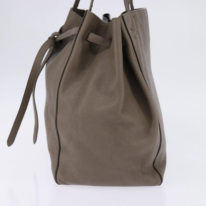 Celine Phantom Cabas Leather, GRAY, LEATHER, Tote bag