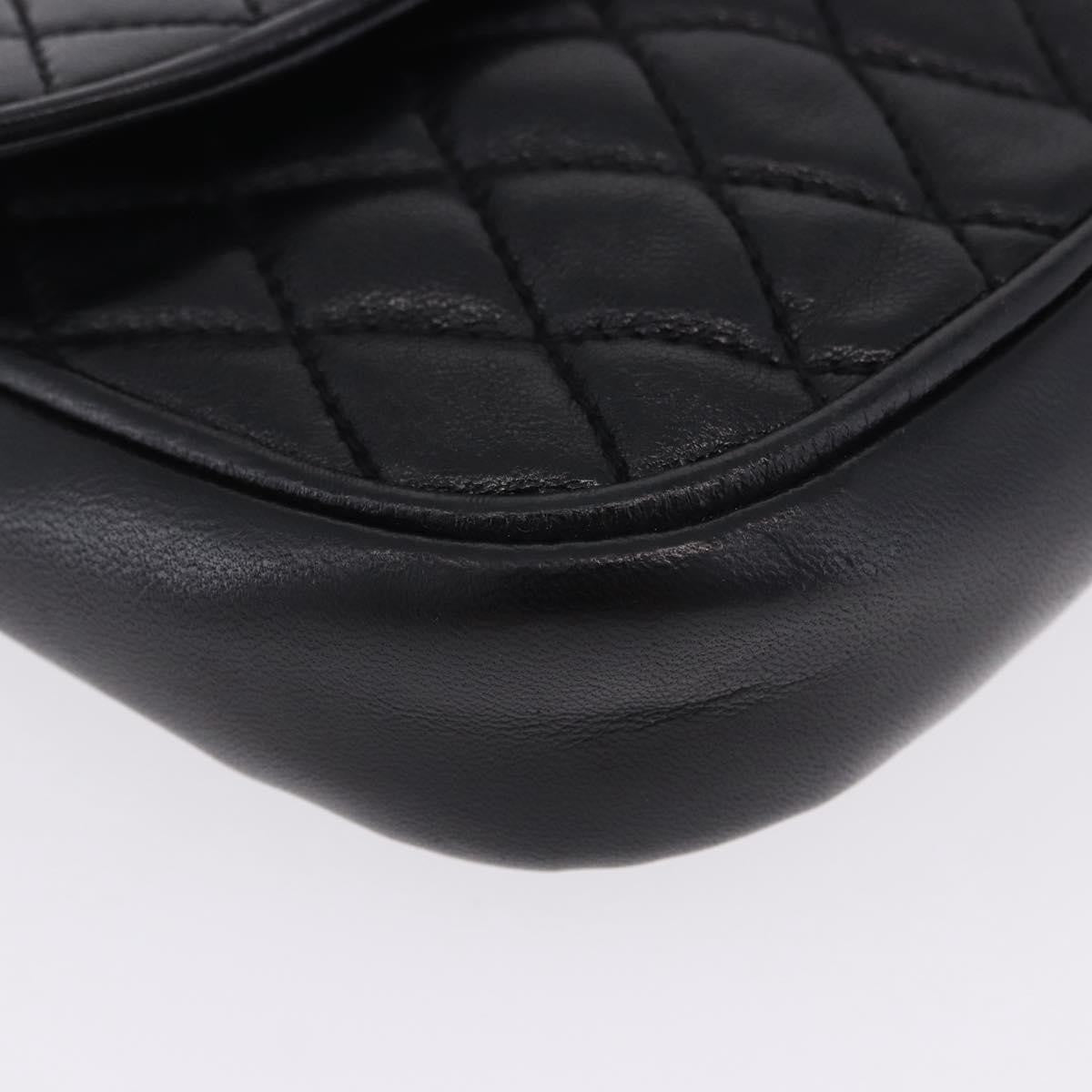Bally Vintage Chain Quilted Leather, Black, Leather, Shoulder Bag