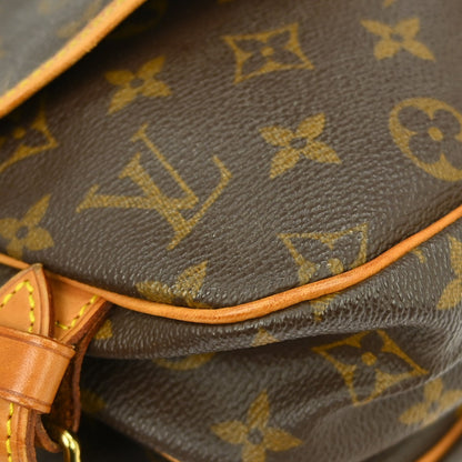 Louis Vuitton Saumur Monogram, Brown, Canvas, Shoulder Bag