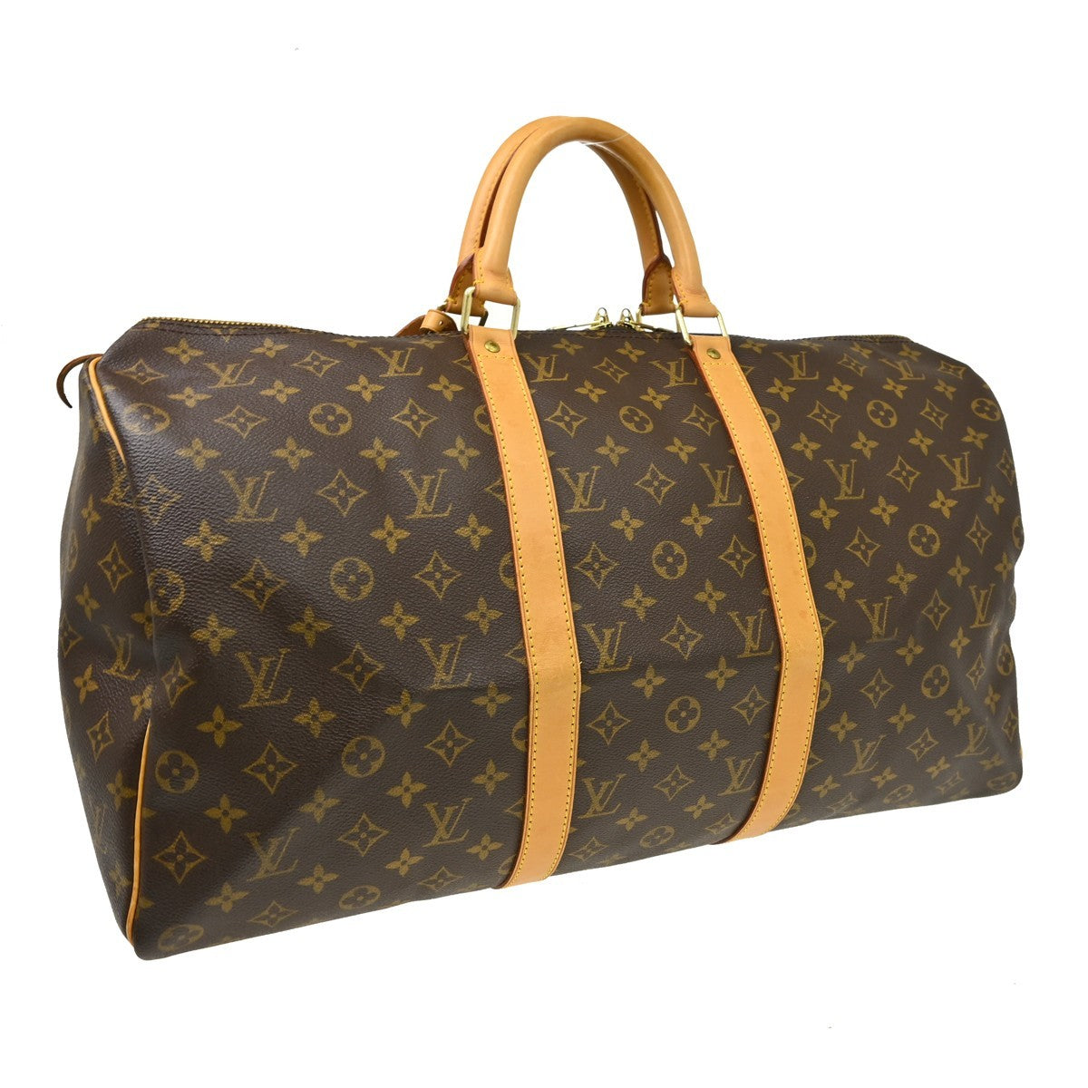 Louis Vuitton Keepall Monogram Canvas, Brown, Canvas, Travel Bag