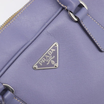 Prada Bauletto Saffiano, Purple, Leather, Handbag