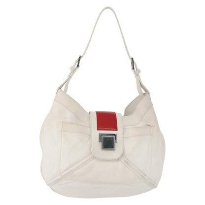 Loewe Anagram Leather, White, Leather, Shoulder Bag