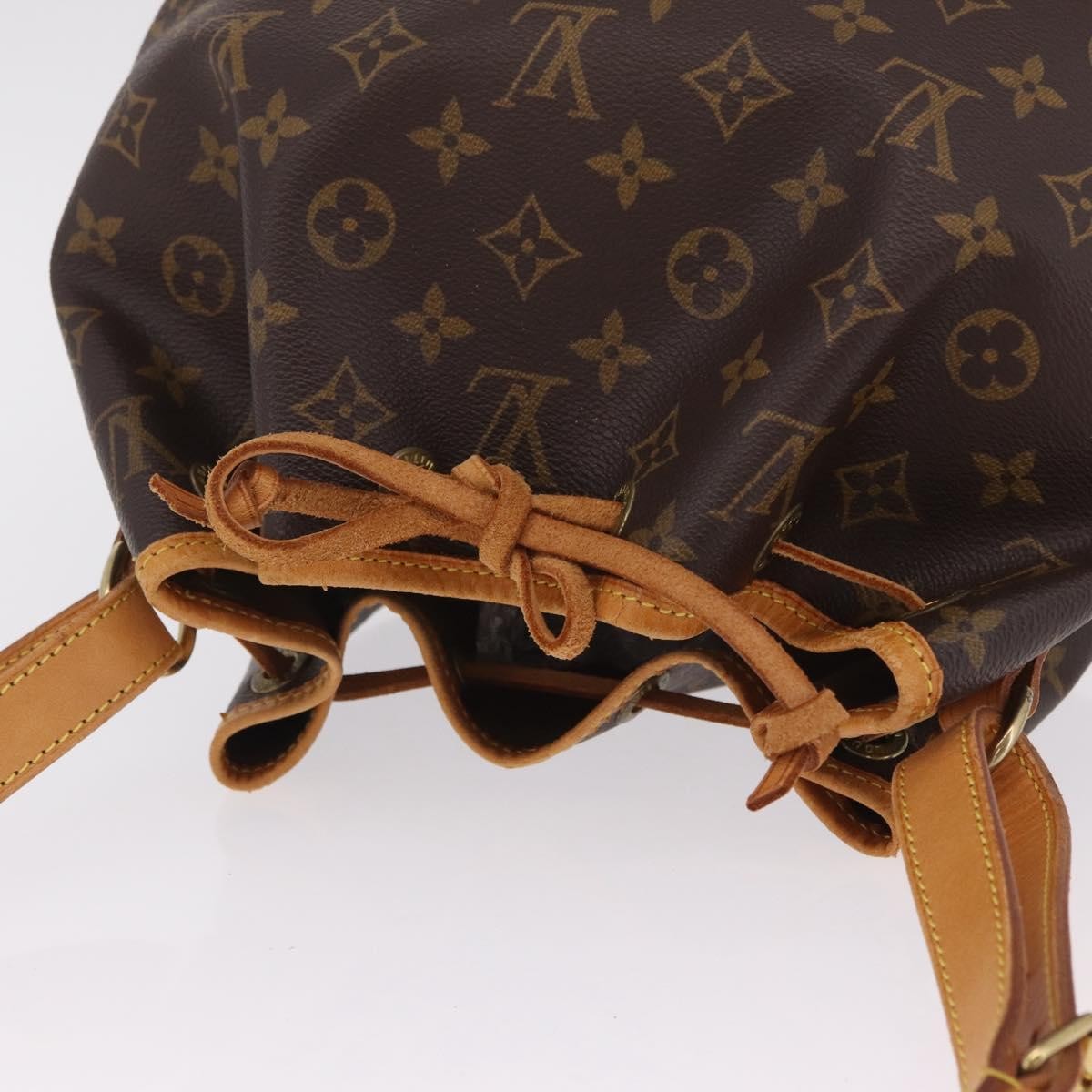 Louis Vuitton Petit Noe Monogram Canvas, Brown, Canvas, Handbag