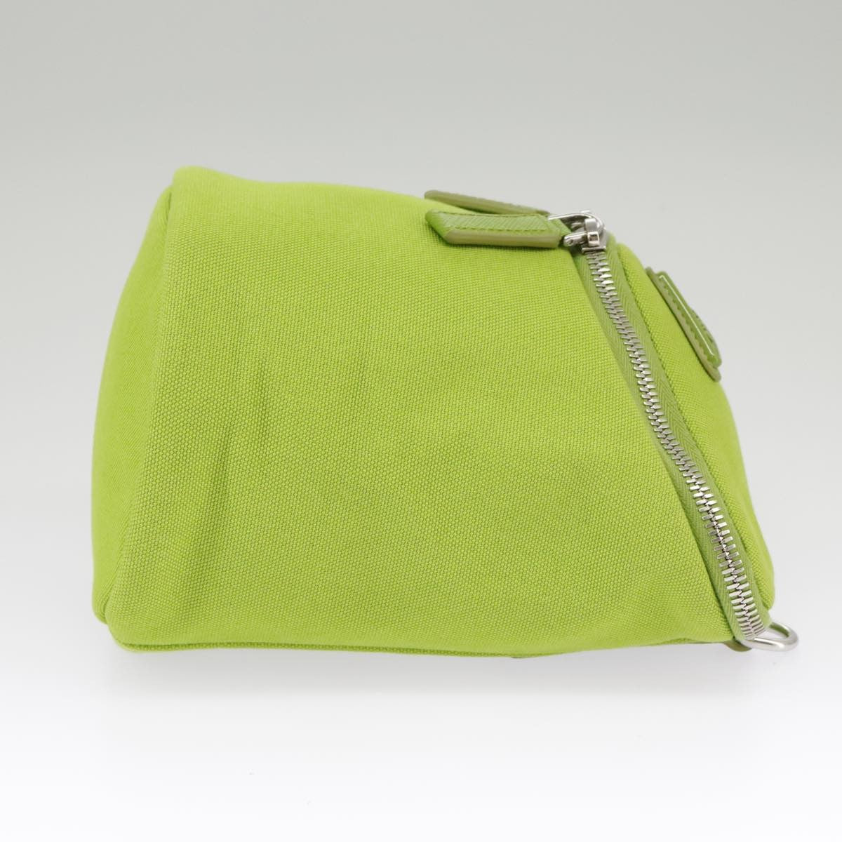Prada Zipped Triangle Canvas, Green, Canvas, Crossbody Bag