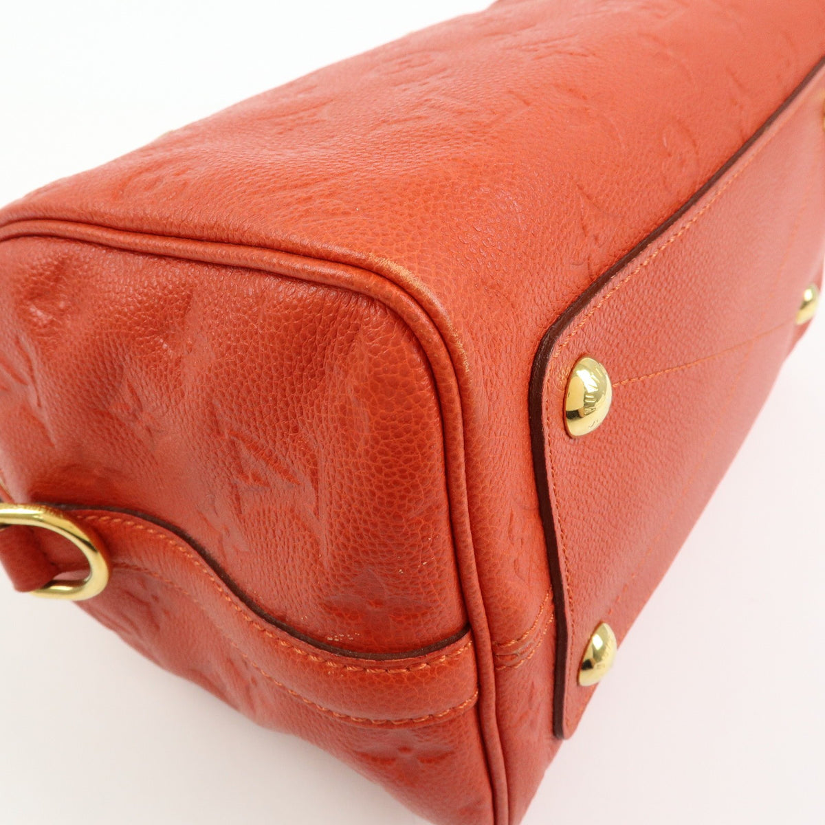 Louis Vuitton Speedy Bandouliere Monogram Empreinte Leather, Orange, Leather, Handbag