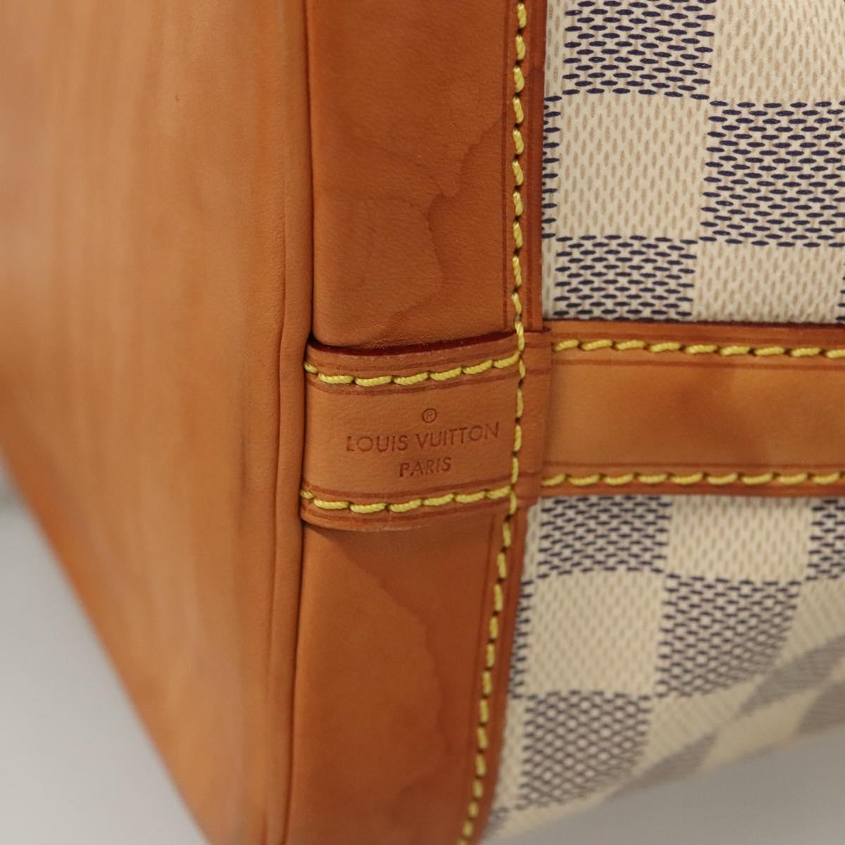 Louis Vuitton Noé BB, White, Canvas, shoulder