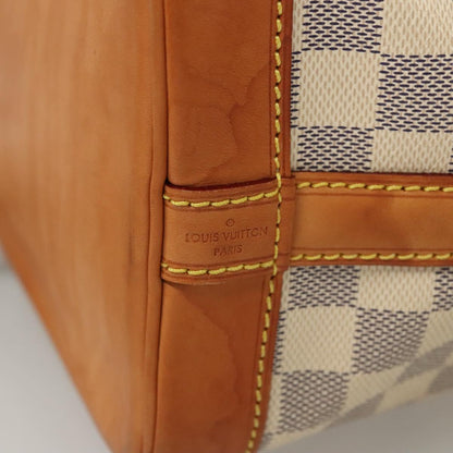 Louis Vuitton Noé BB, White, Canvas, shoulder