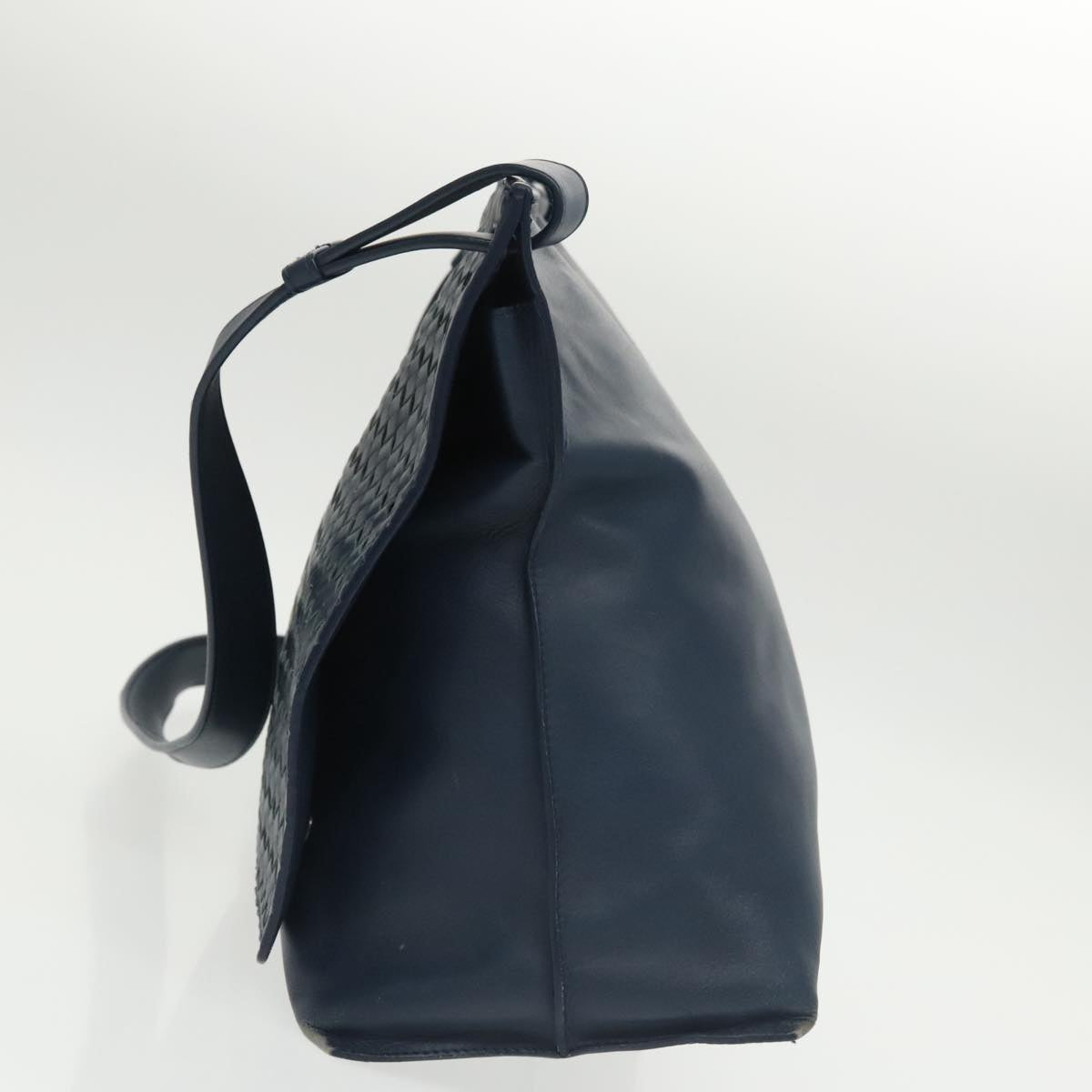 Bottega Veneta Intrecciato, Navy, Leather, shoulder