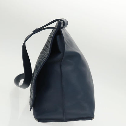 Bottega Veneta Intrecciato, Navy, Leather, shoulder
