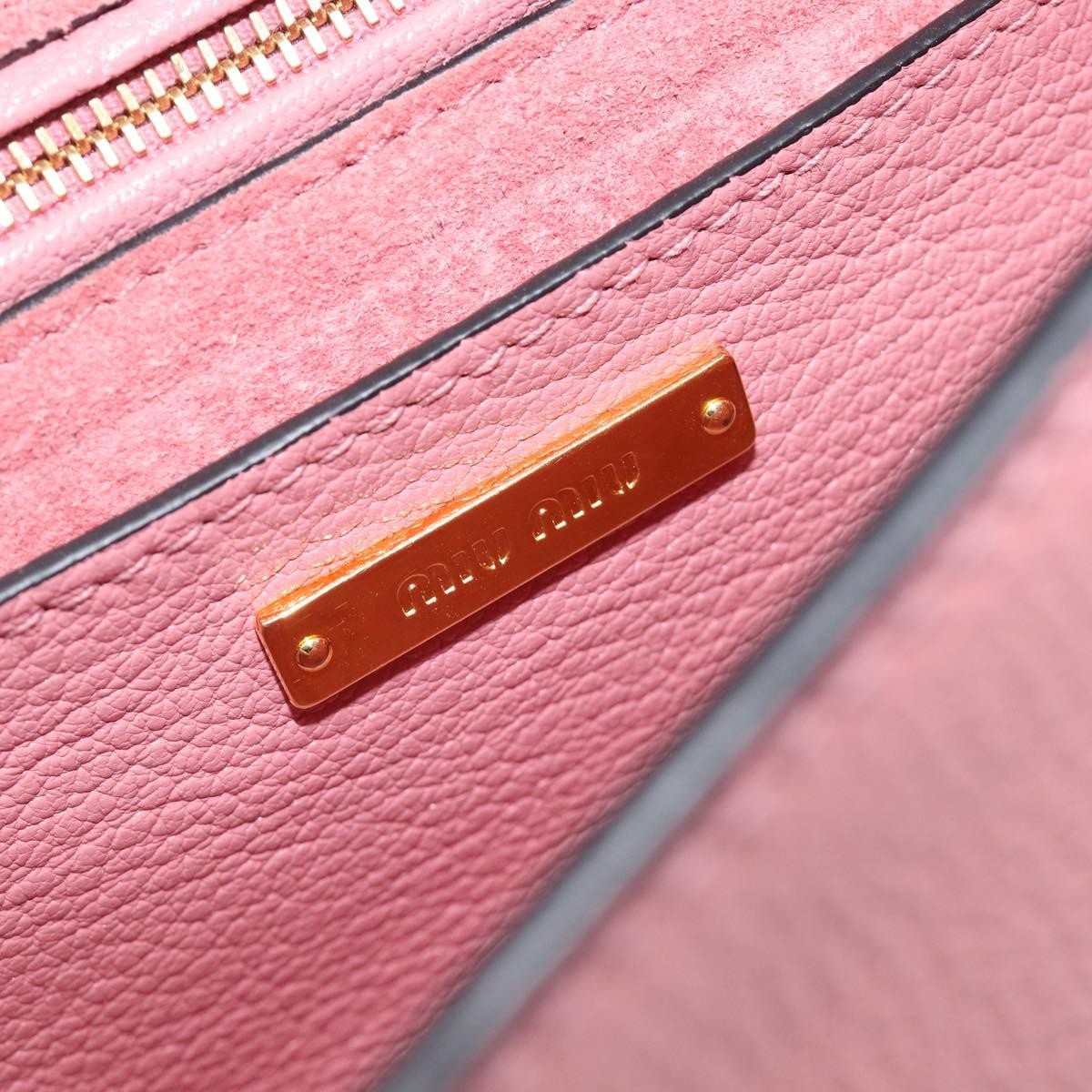 Miu Miu Madras Crystal Flap Leather, Pink, Leather, Crossbody Bag