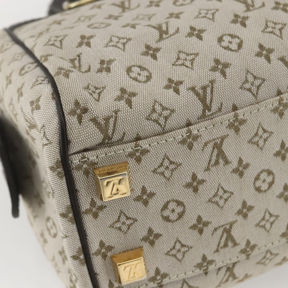 Louis Vuitton Josephine Mini Lin, Khaki, Canvas, Handbag