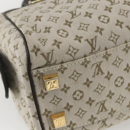 Louis Vuitton Josephine Mini Lin, Khaki, Canvas, Handbag
