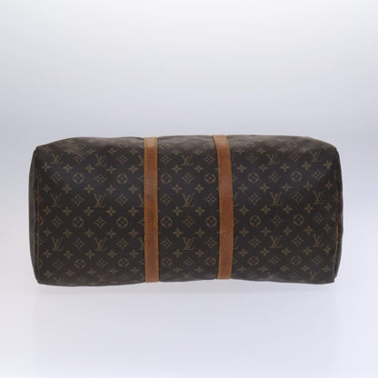 Louis Vuitton Keepall 55, Brown, Canvas, travel