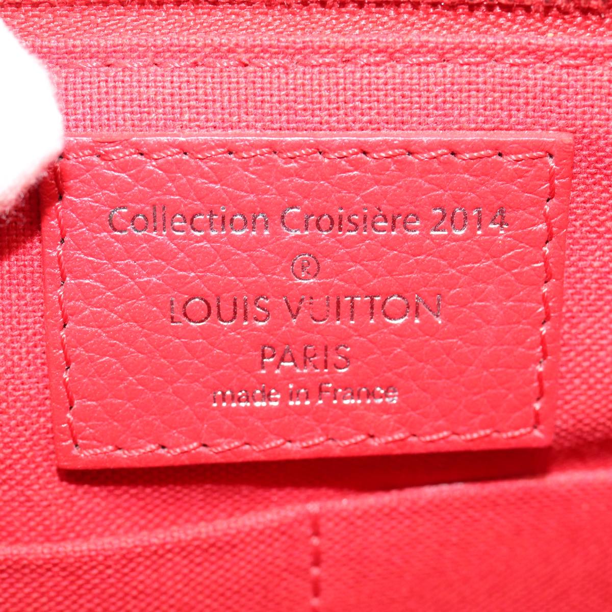 Louis Vuitton Parnassea, Red, Leather, clutch