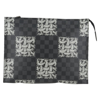 Louis Vuitton Pochette voyage, Grey, Canvas, clutch