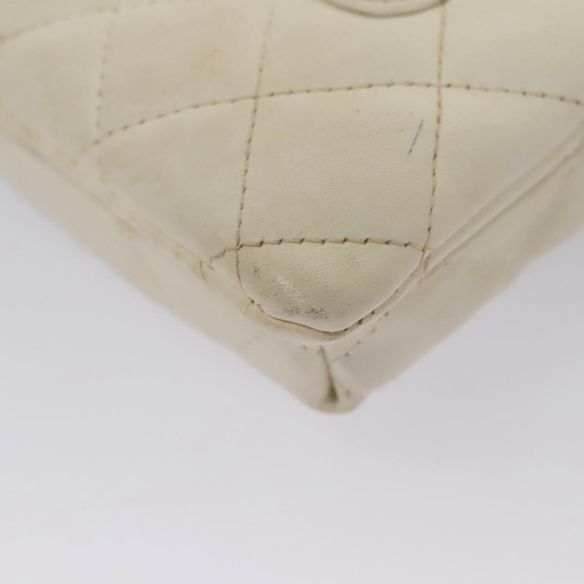 Chanel Cambon, White, Leather, shoulder