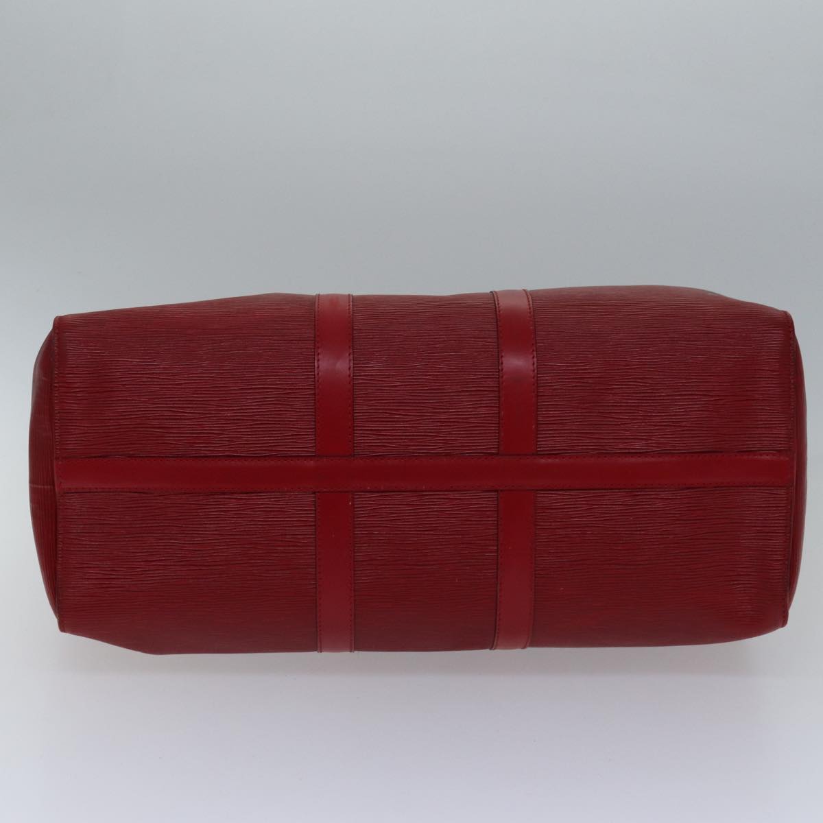 Louis Vuitton Keepall 45, Red, Leather, travel