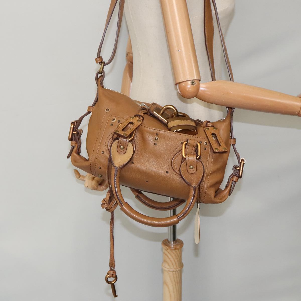 Chloé Paddington, Brown, Leather, handbag