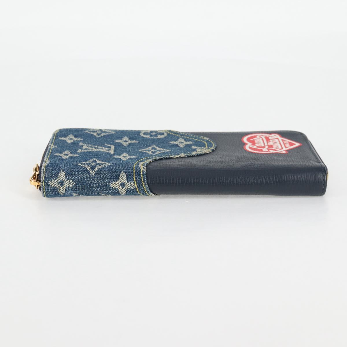 Louis Vuitton Nigo, Navy, Leather, wallet