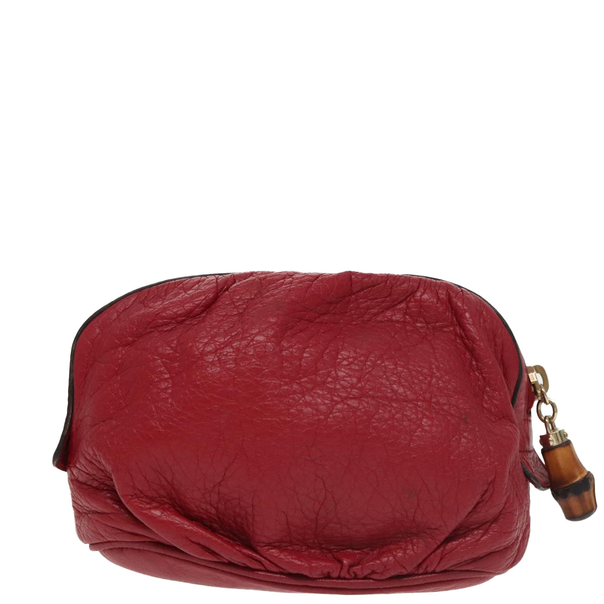 Gucci Bamboo, Red, Leather, clutch