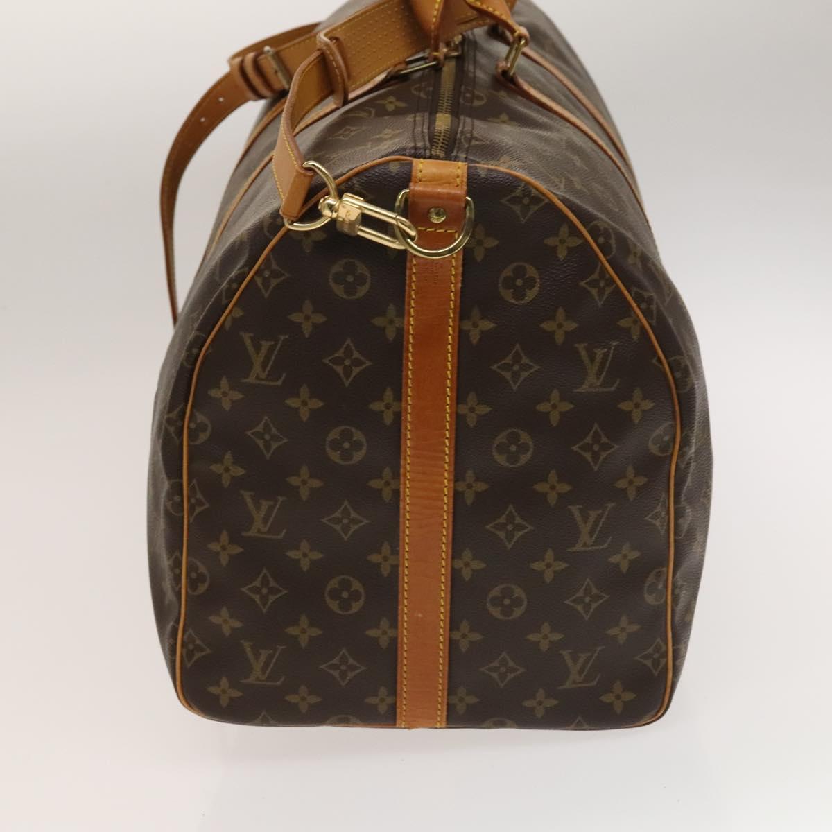 Louis Vuitton Keepall Bandouliere 55, Brown, Canvas, travel