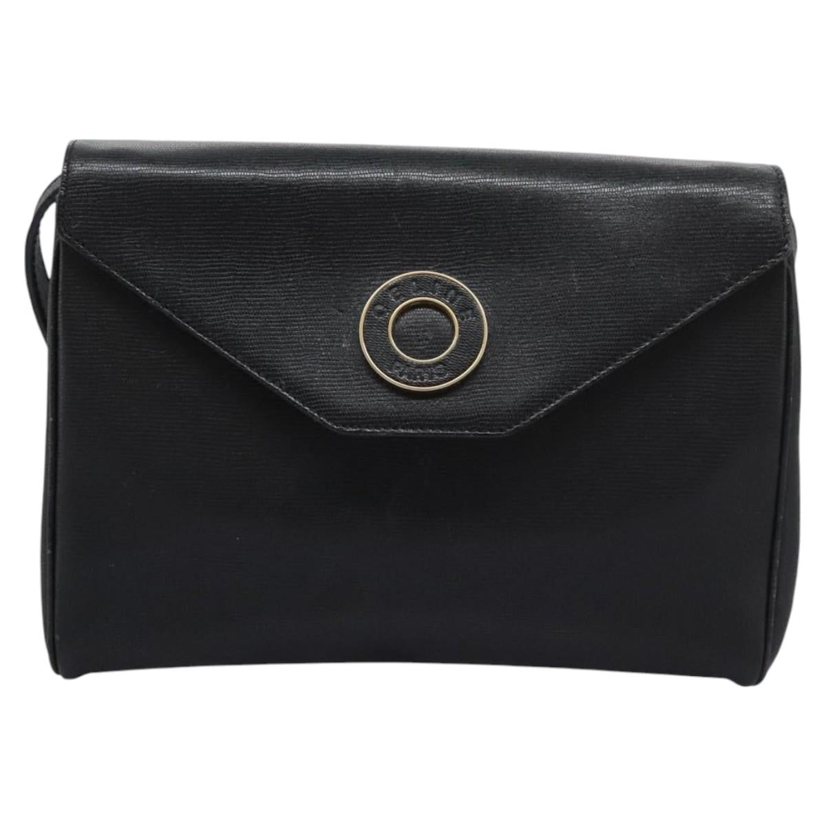 Céline Logo du cercle, Black, Leather, shoulder