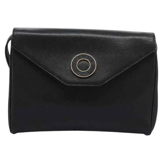 Céline Logo du cercle, Black, Leather, shoulder